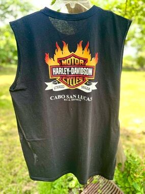 Harley-Davidson Black Tee with Flaming Logo